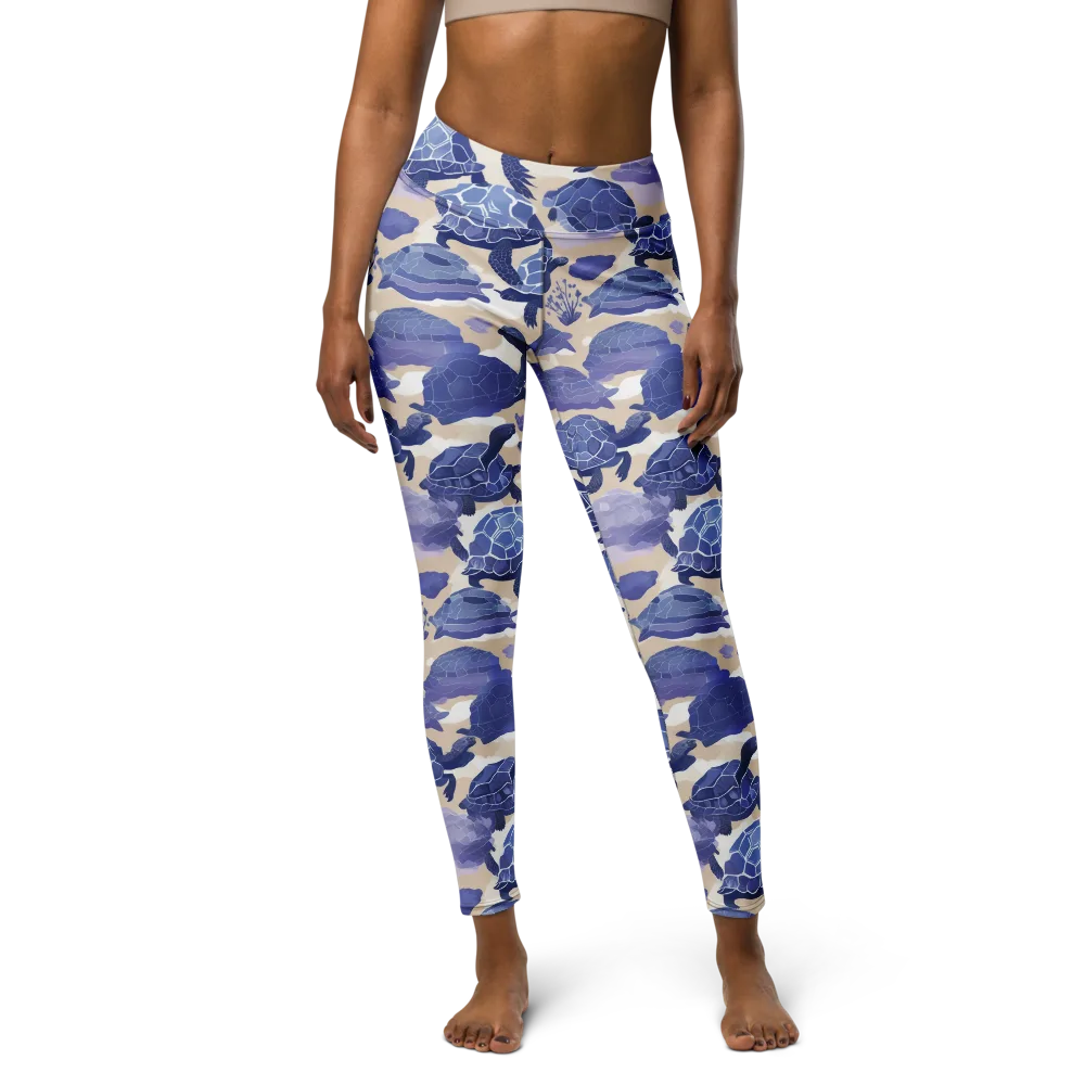 Blueback Drift on Yoga Leggings — Front