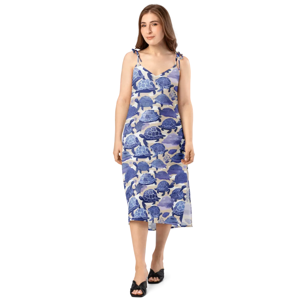 Blueback Drift on Slip Dress — Front