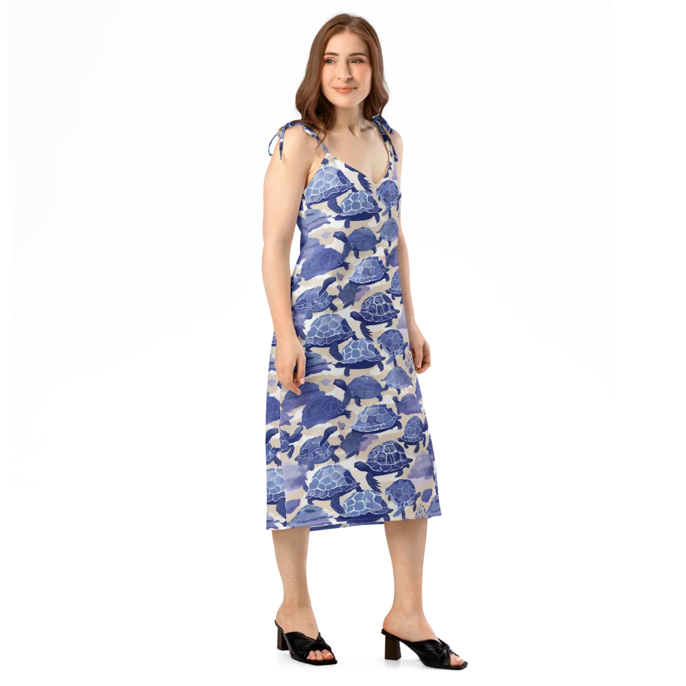 Blueback Drift on Slip Dress — Right Front