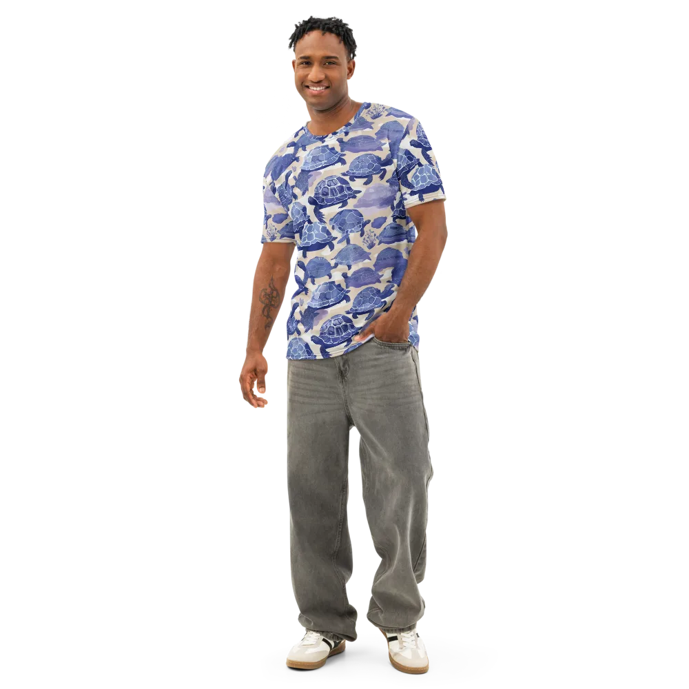 Blueback Drift on Men's Cotton Crew Neck T-Shirt — Front