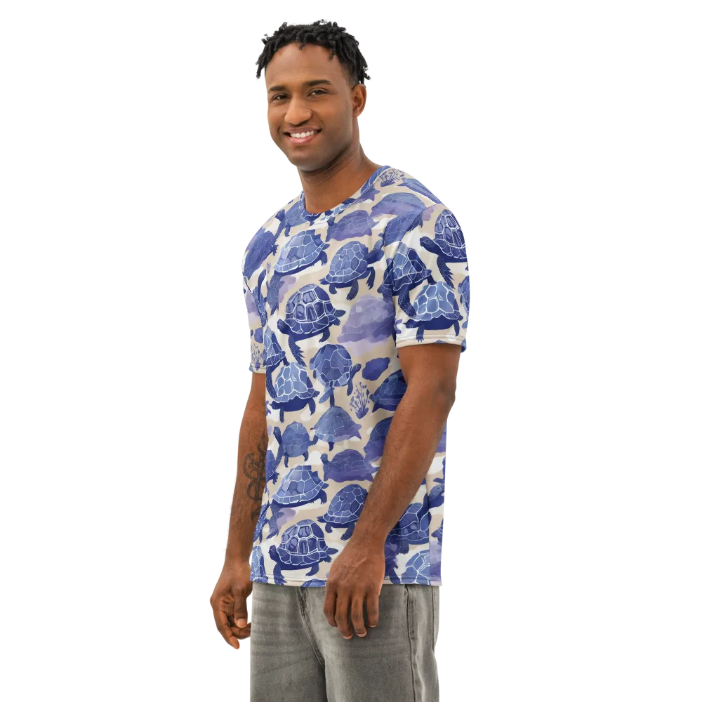 Blueback Drift on Men's Cotton Crew Neck T-Shirt — Left Front