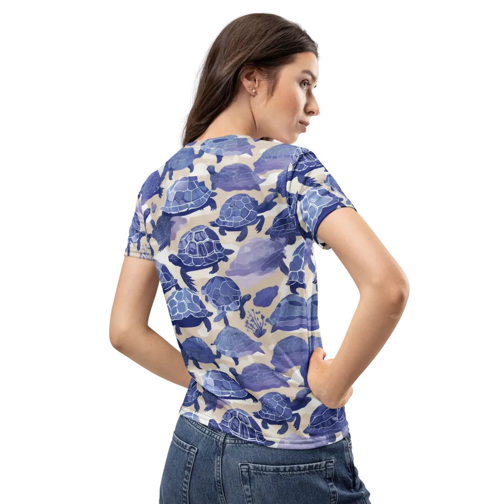 Blueback Drift on Women's Crew Neck T-Shirt — Back
