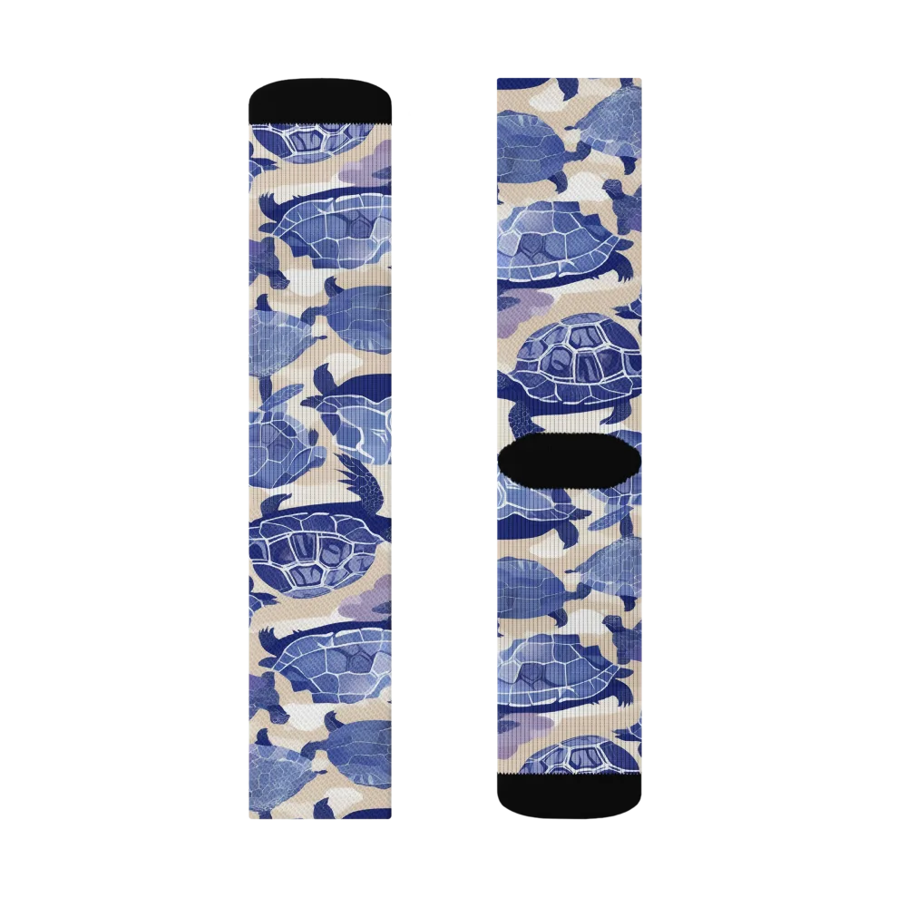 Blueback Drift on Socks — Right Sock