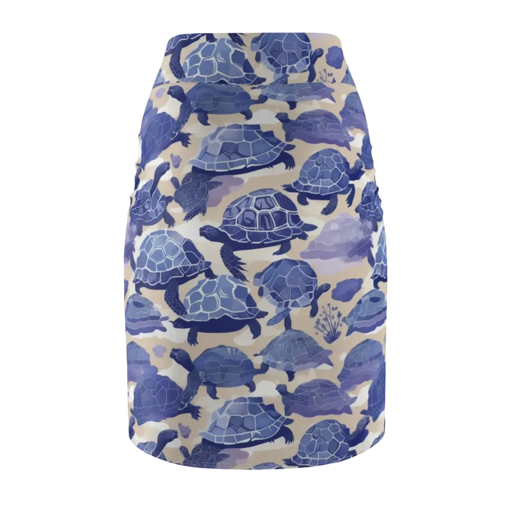 Blueback Drift on Pencil Skirt — Back