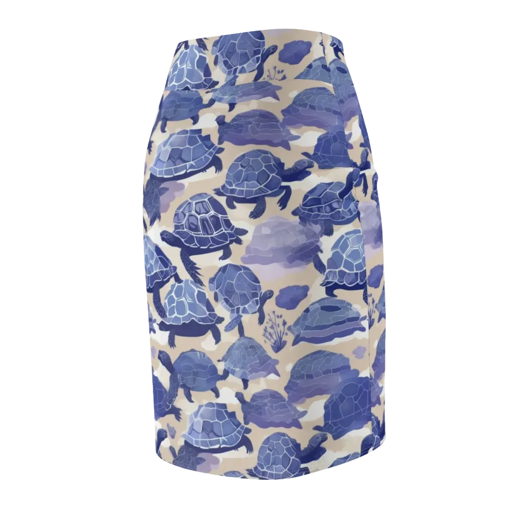 Blueback Drift on Pencil Skirt — Back Side