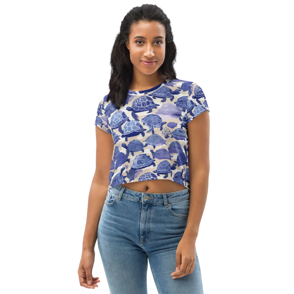 Blueback Drift on Crop Tee — Front