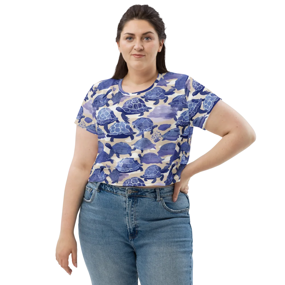 Blueback Drift on Crop Tee — Front