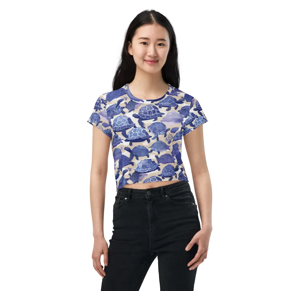 Blueback Drift on Crop Tee — Front