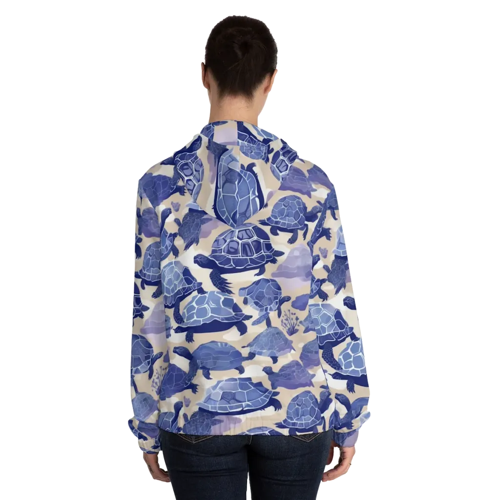 Blueback Drift on Women's Full-Zip Hoodie — Back On Person