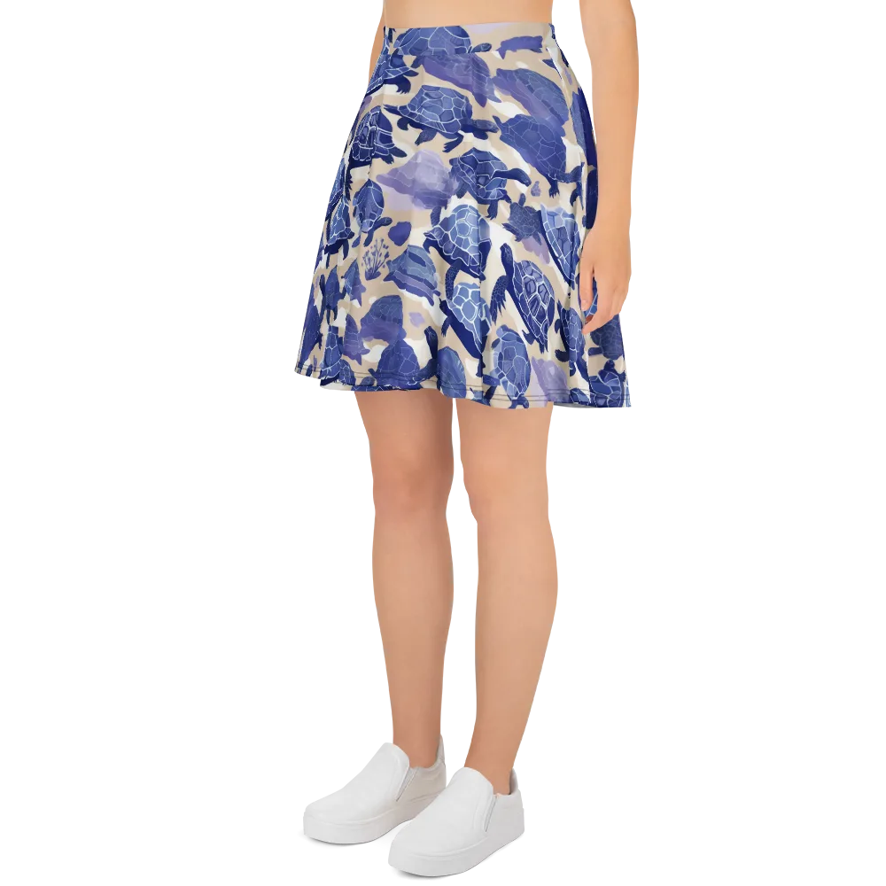 Blueback Drift on Skater Skirt — Left