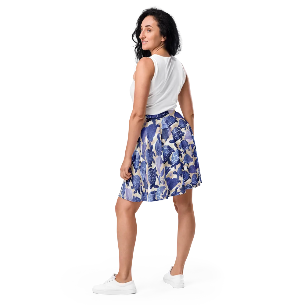 Blueback Drift on Skater Skirt — Back