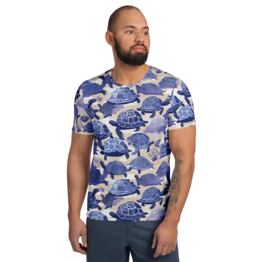Blueback Drift on a Men's Athletic T-Shirt