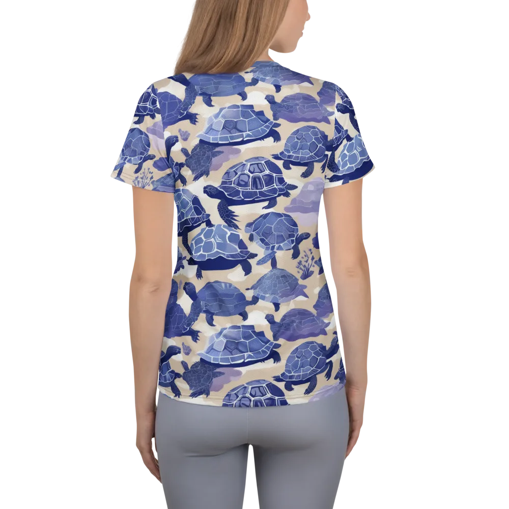 Blueback Drift on Women's Athletic T-Shirt — Back