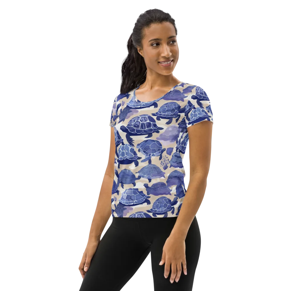 Blueback Drift on Women's Athletic T-Shirt — Left