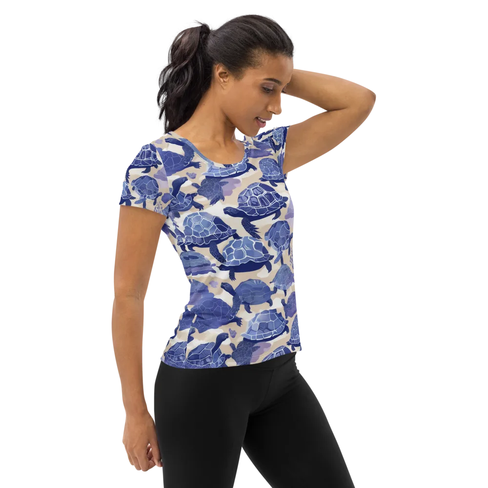Blueback Drift on Women's Athletic T-Shirt — Right