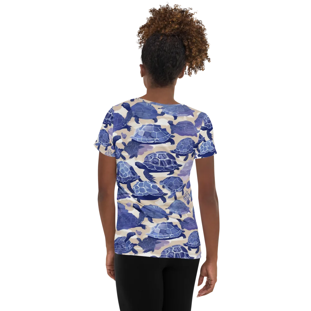 Blueback Drift on Women's Athletic T-Shirt — Back