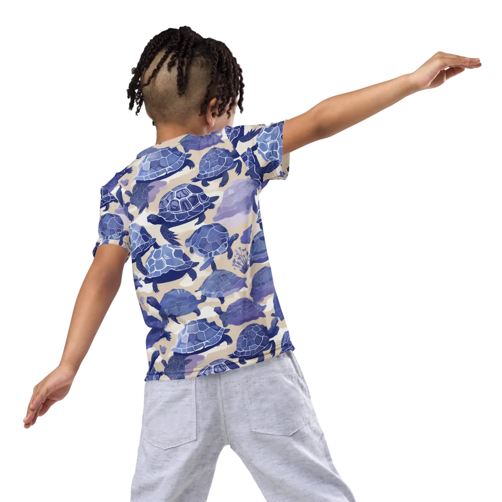 Blueback Drift on Kids Crew Neck T-Shirt — Back