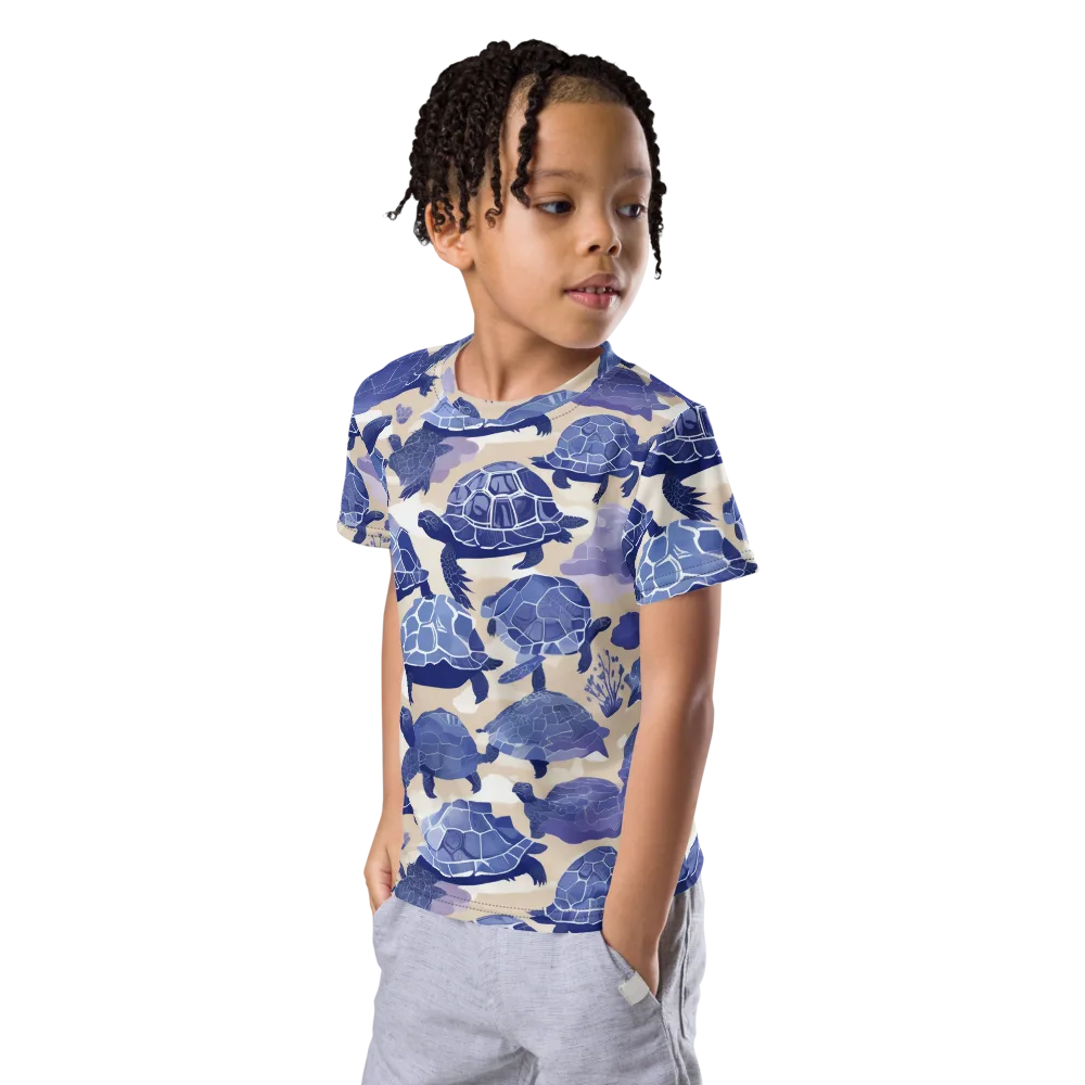 Blueback Drift on Kids Crew Neck T-Shirt — Left Front