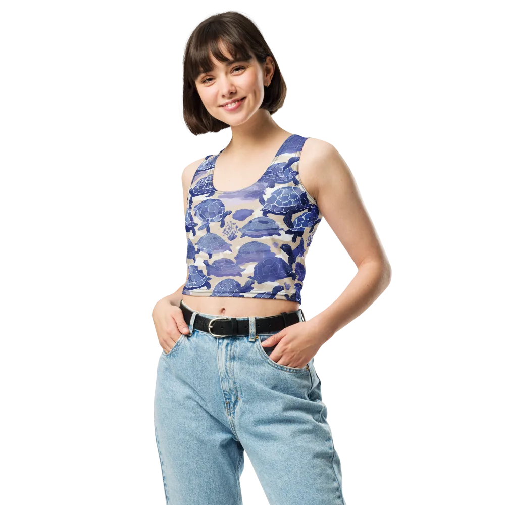 Blueback Drift on Crop Top — Front