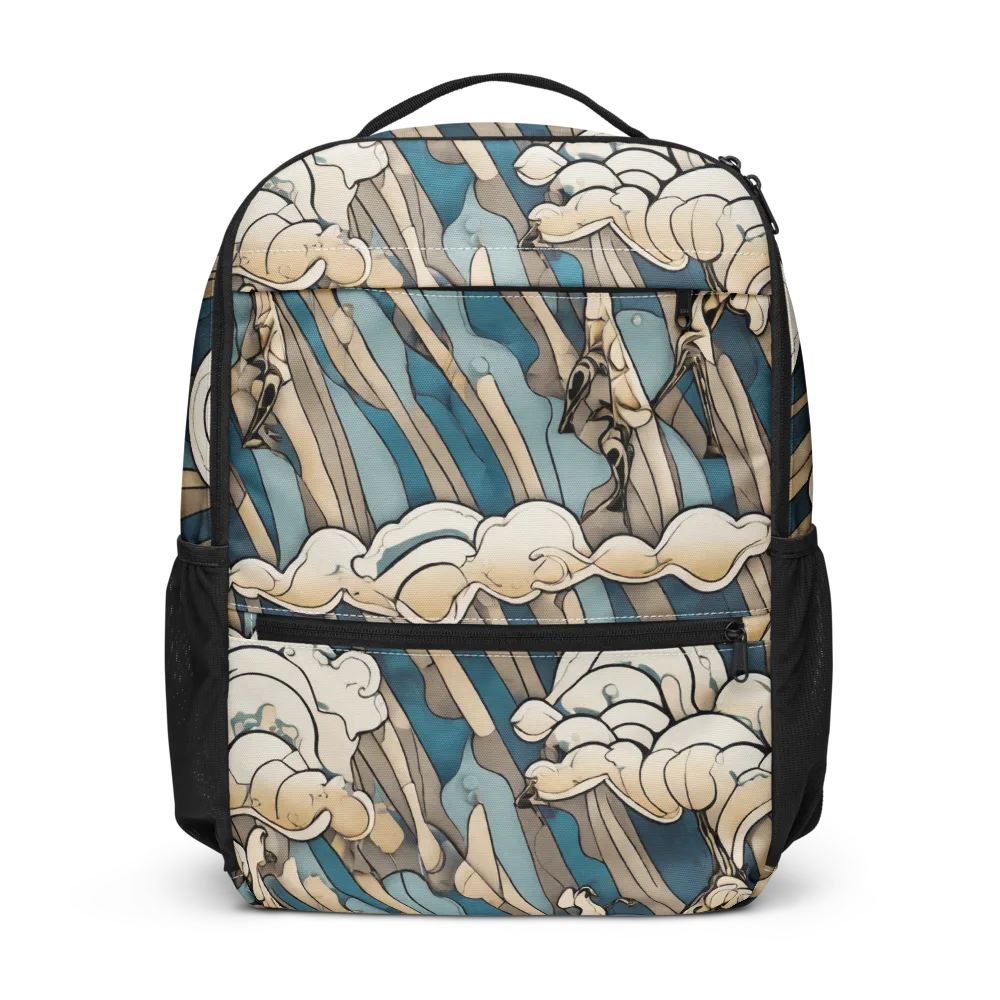 Art Nouveau Undertow on Utility Backpack — Front