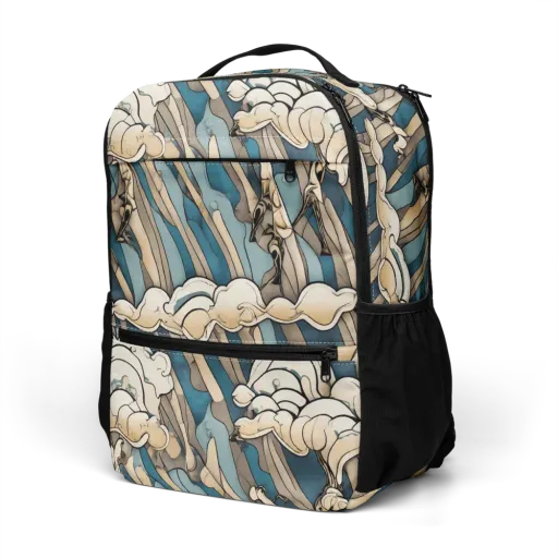 Art Nouveau Undertow on a Utility Backpack