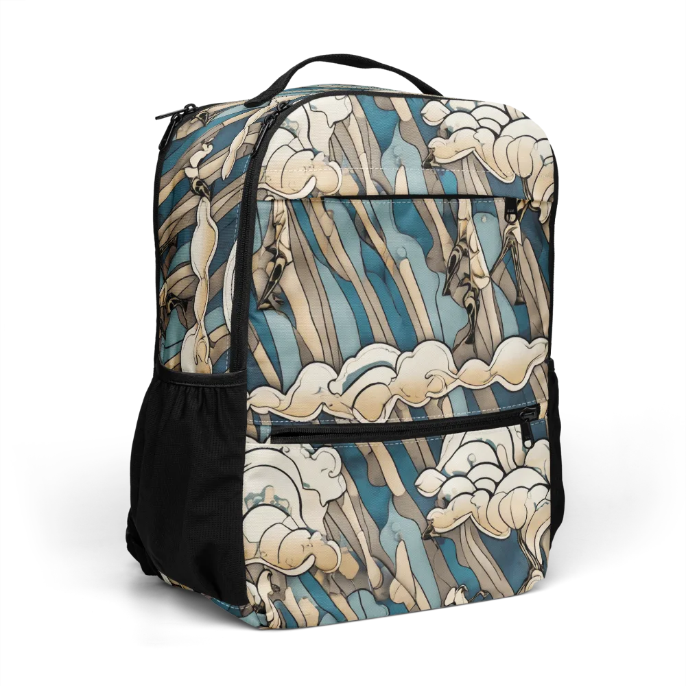 Art Nouveau Undertow on Utility Backpack — Right Front