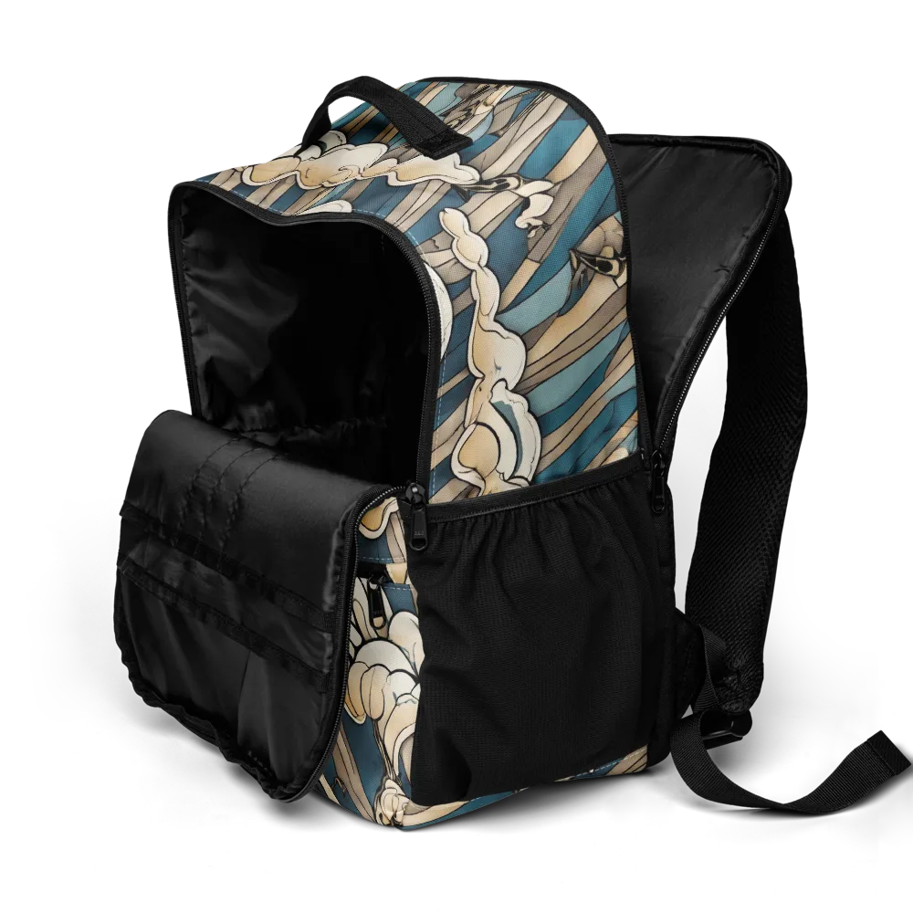 Art Nouveau Undertow on Utility Backpack — Product details 2