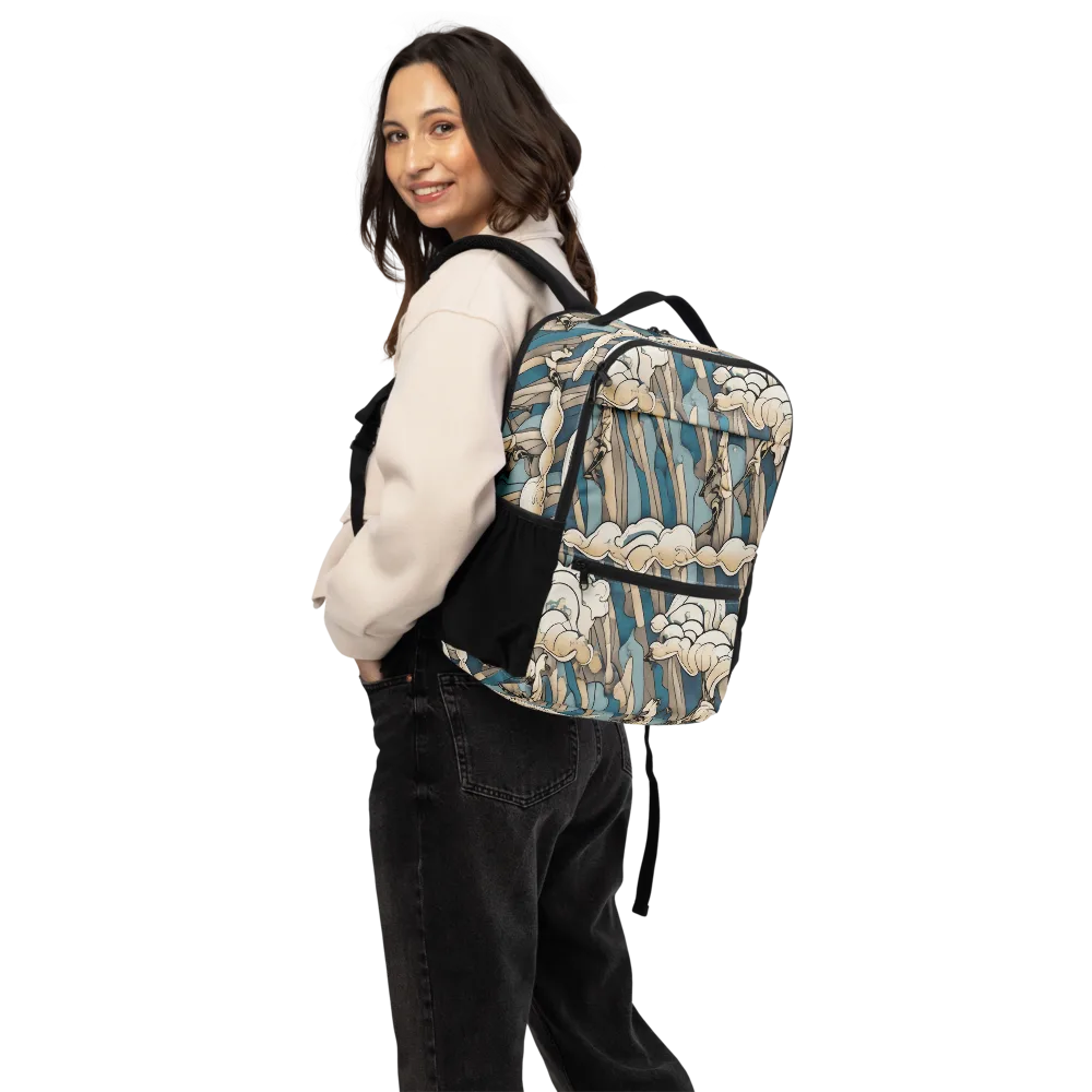 Art Nouveau Undertow on Utility Backpack — Back