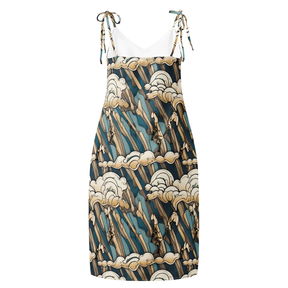 Art Nouveau Undertow on Slip Dress — Back