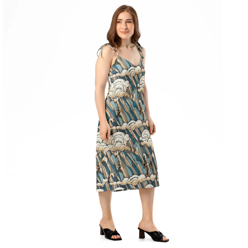 Art Nouveau Undertow on Slip Dress — Right Front