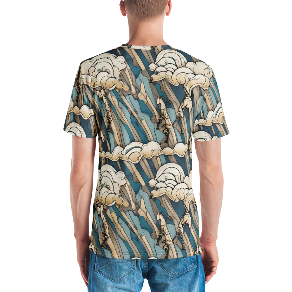 Art Nouveau Undertow on Men's Crew Neck T-Shirt — Back