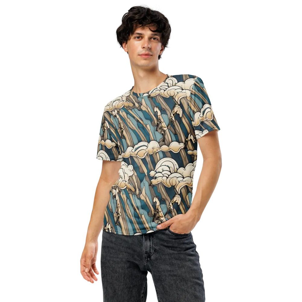 Art Nouveau Undertow on Men's Crew Neck T-Shirt — Front