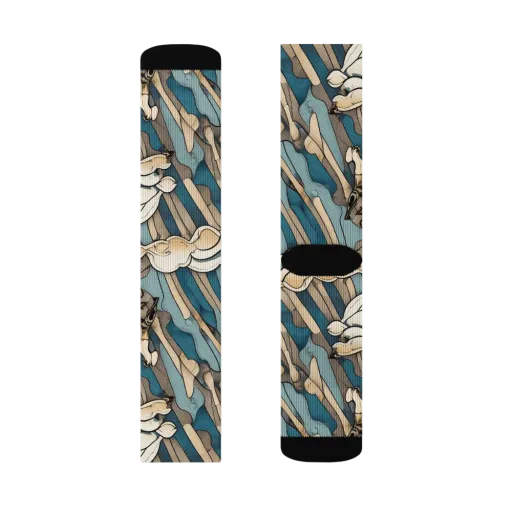 Art Nouveau Undertow on a Socks