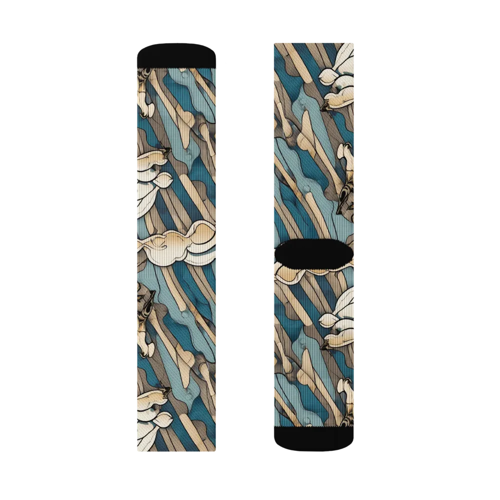 Art Nouveau Undertow on Socks — Right Sock