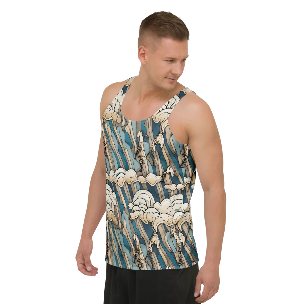Art Nouveau Undertow on Men's Tank Top — Left Front