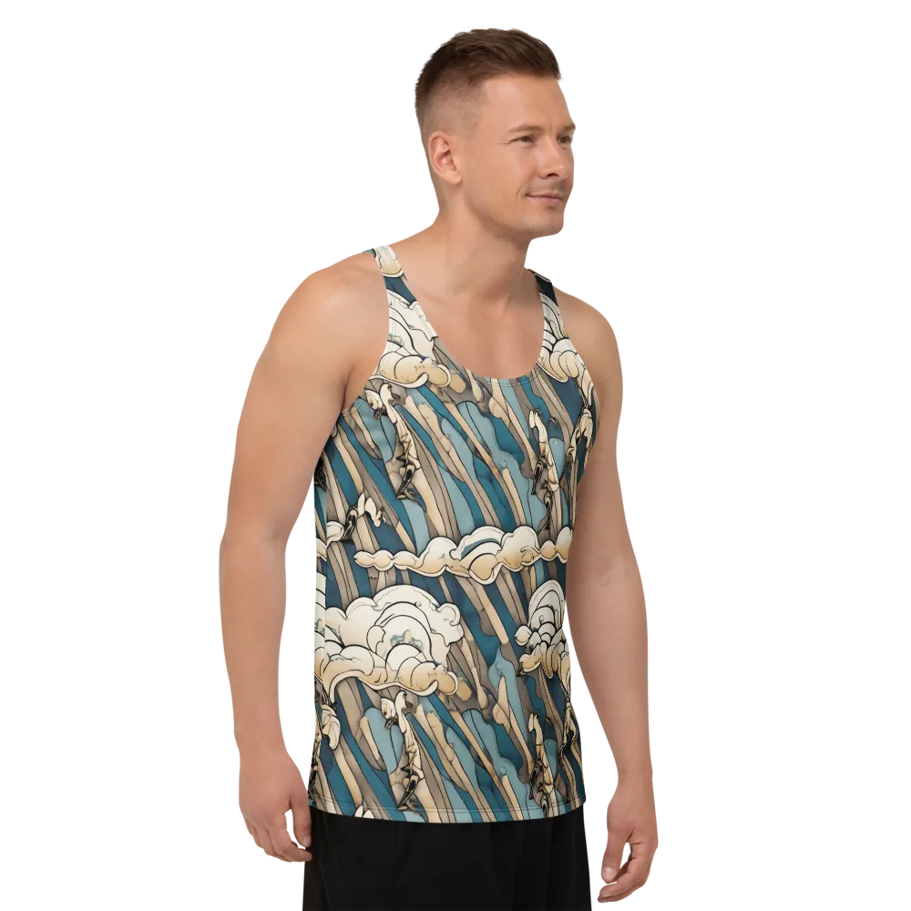Art Nouveau Undertow on Men's Tank Top — Right Front