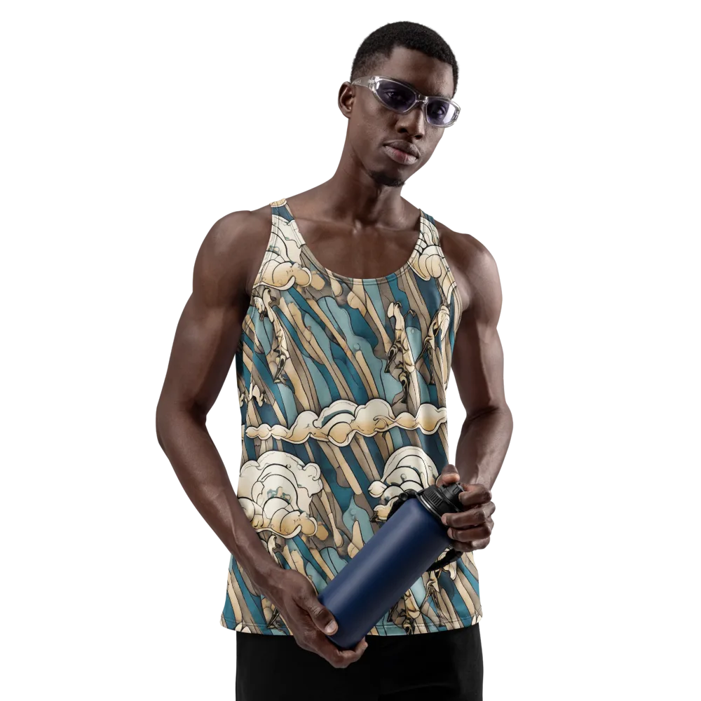 Art Nouveau Undertow on Men's Tank Top — Front
