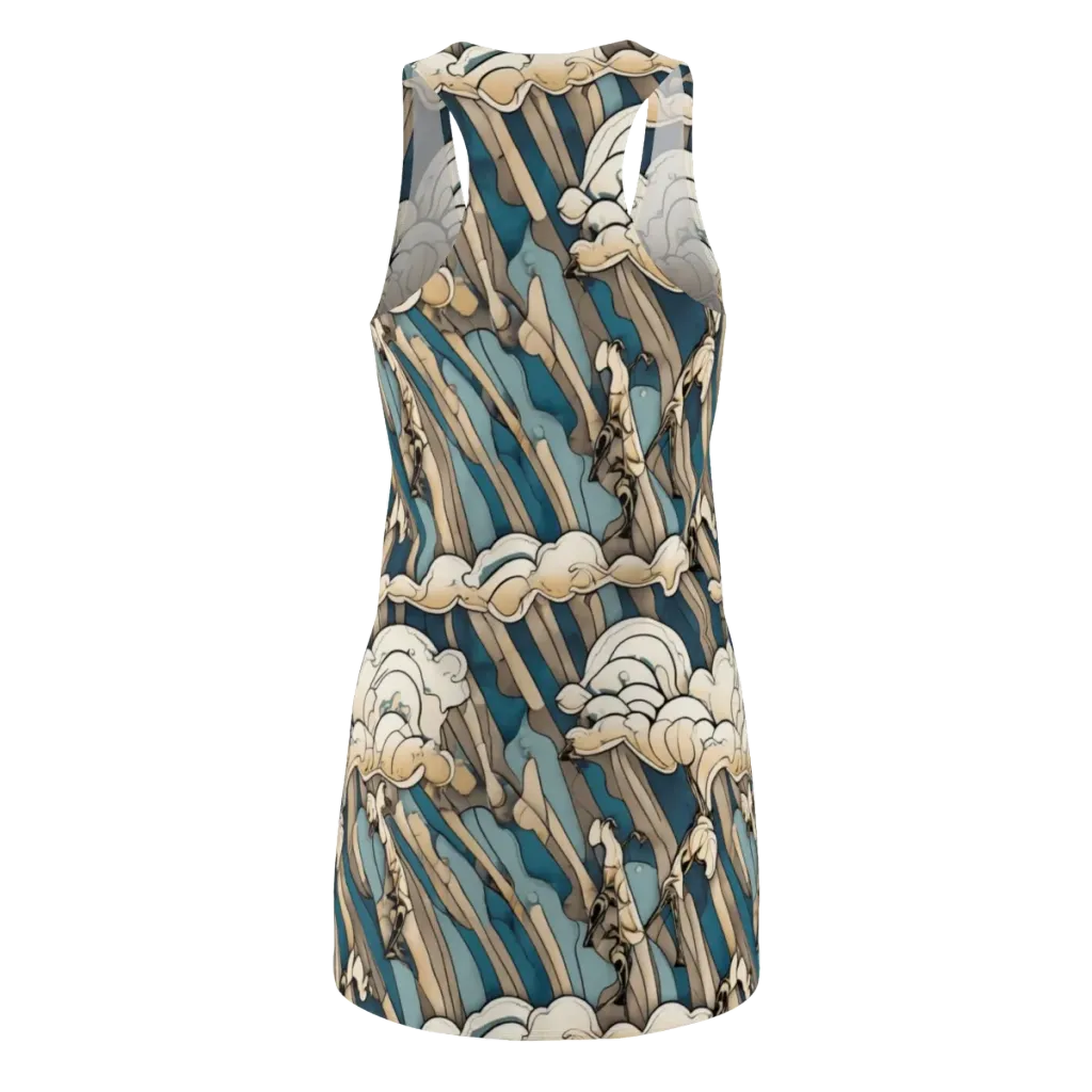 Art Nouveau Undertow on Racerback Dress — Back