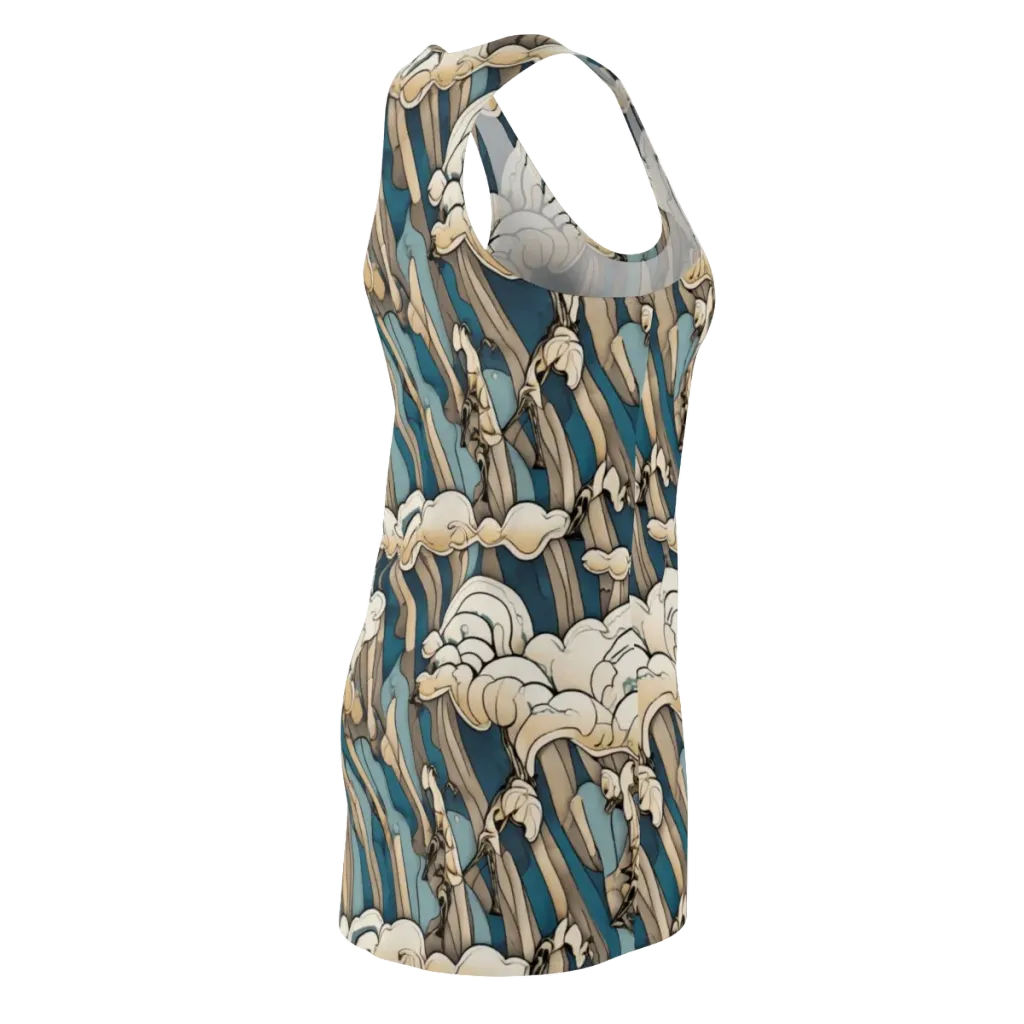 Art Nouveau Undertow on Racerback Dress — Back Side