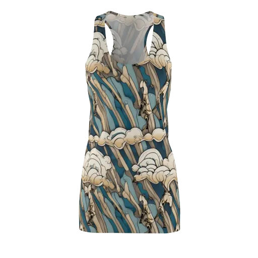 Art Nouveau Undertow on a Racerback Dress
