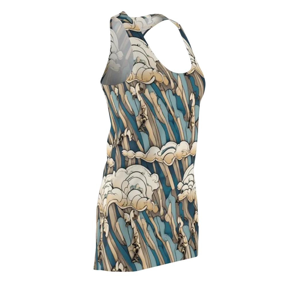 Art Nouveau Undertow on Racerback Dress — Front Side