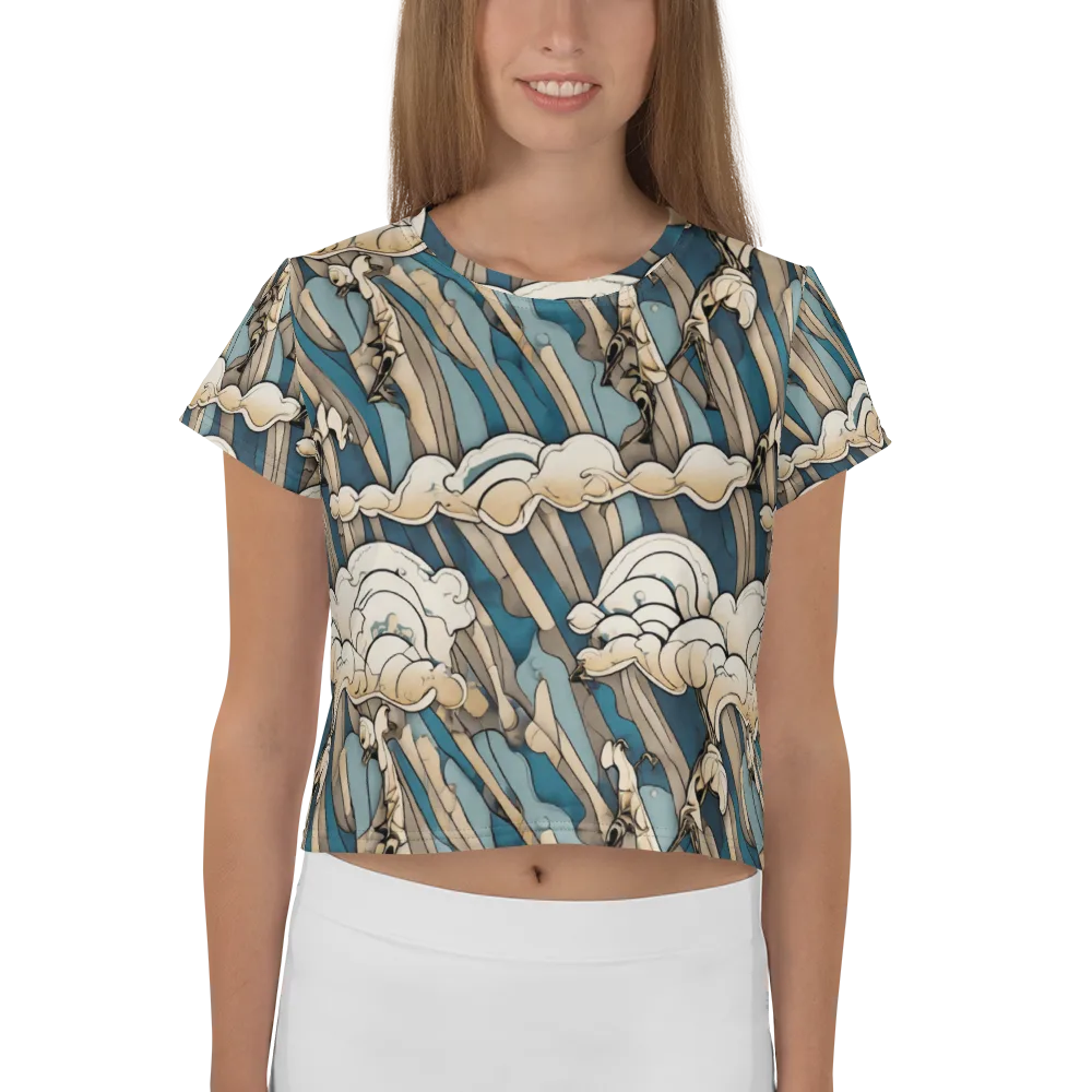 Art Nouveau Undertow on Crop Tee — Front