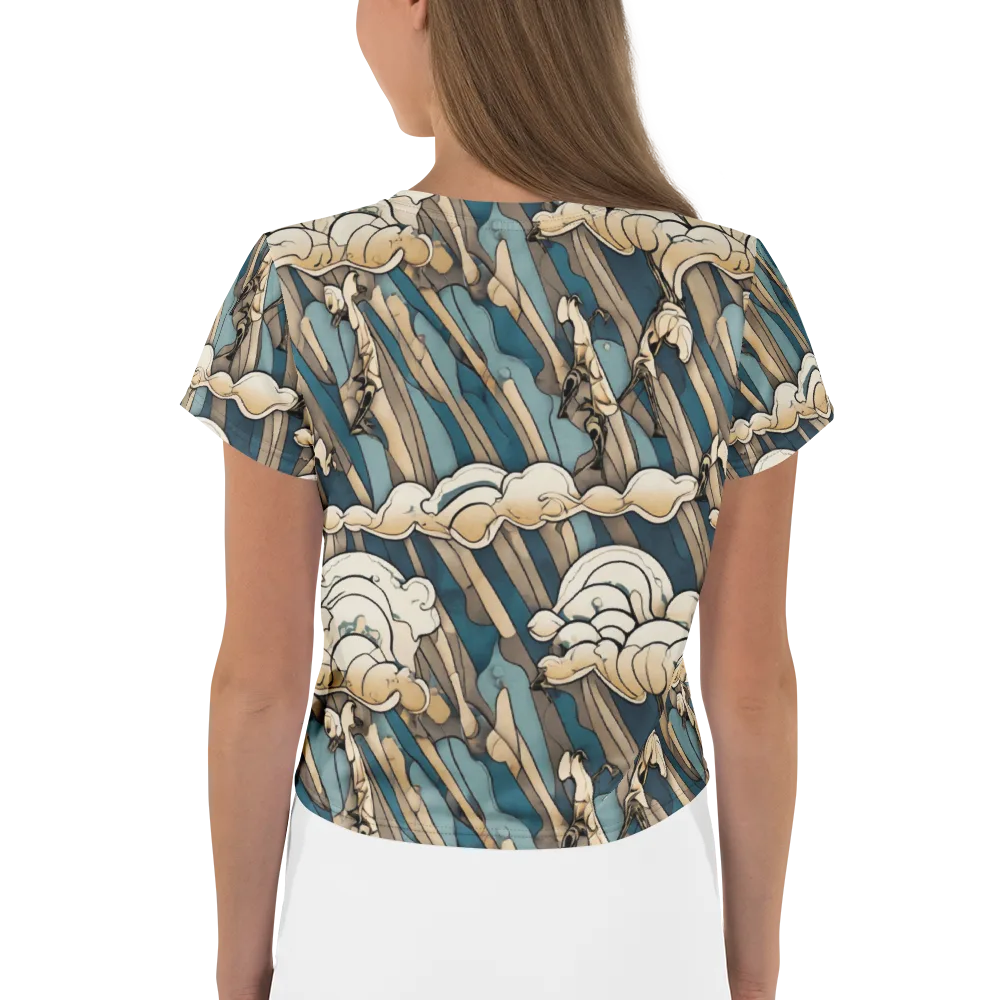 Art Nouveau Undertow on Crop Tee — Back