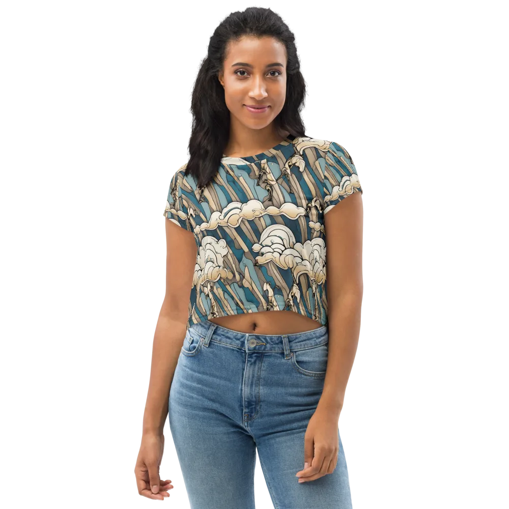 Art Nouveau Undertow on Crop Tee — Front