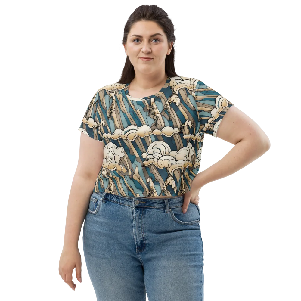 Art Nouveau Undertow on Crop Tee — Front