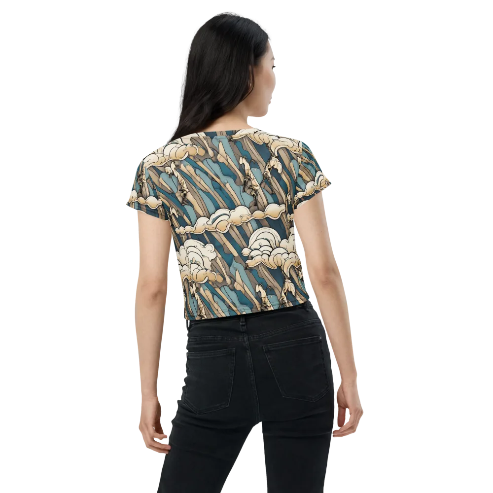 Art Nouveau Undertow on Crop Tee — Back