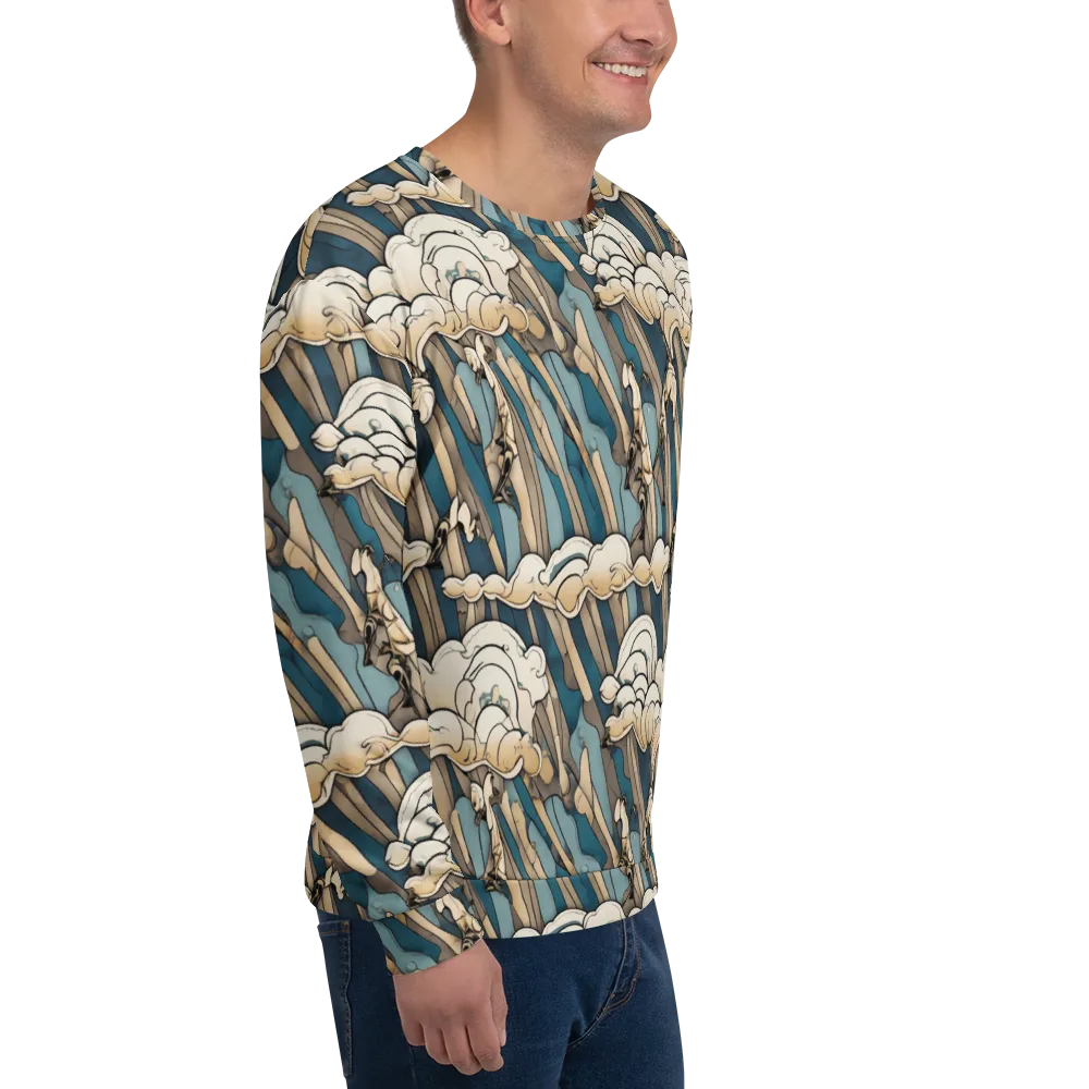 Art Nouveau Undertow on Sweatshirt — Right Front