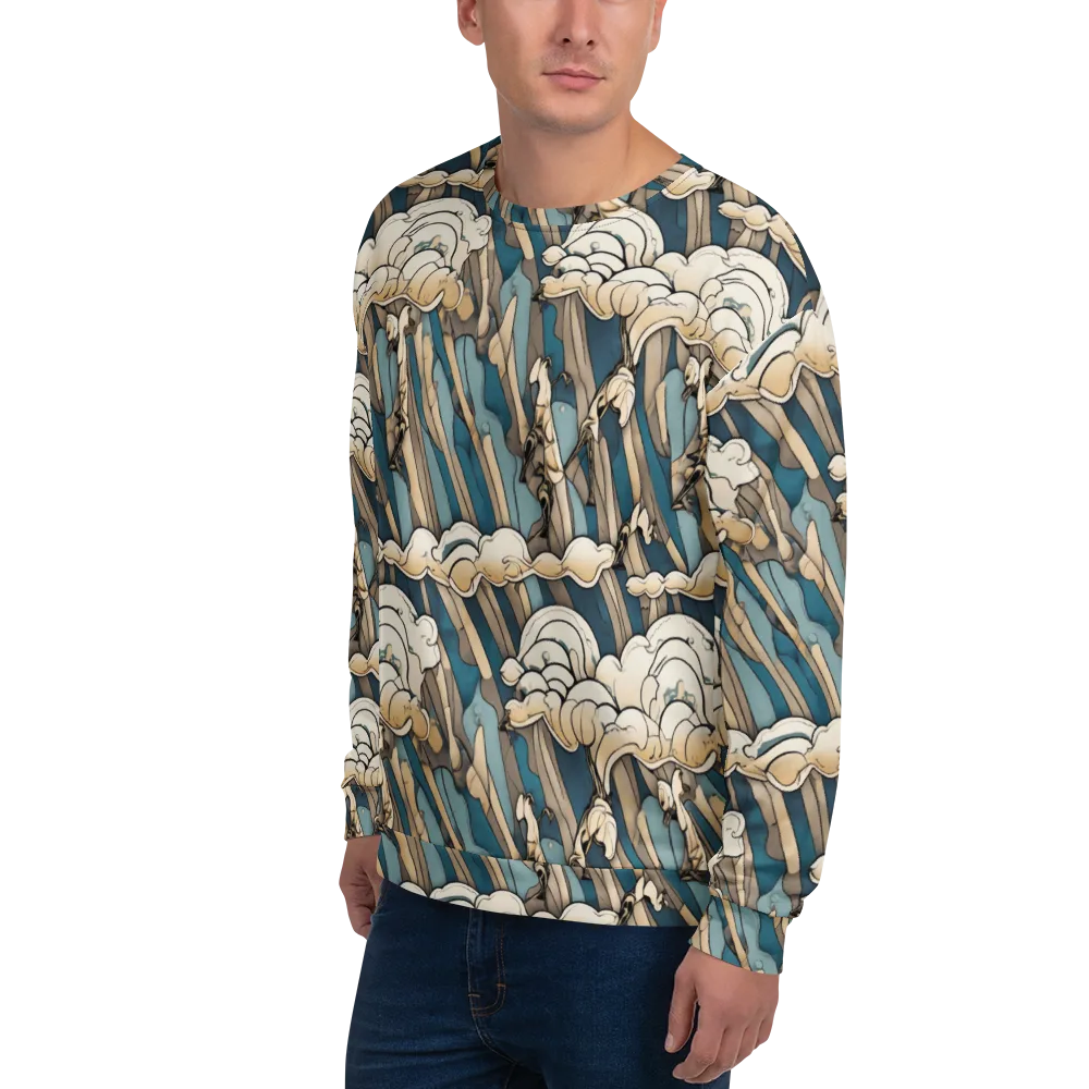 Art Nouveau Undertow on Sweatshirt — Left Front