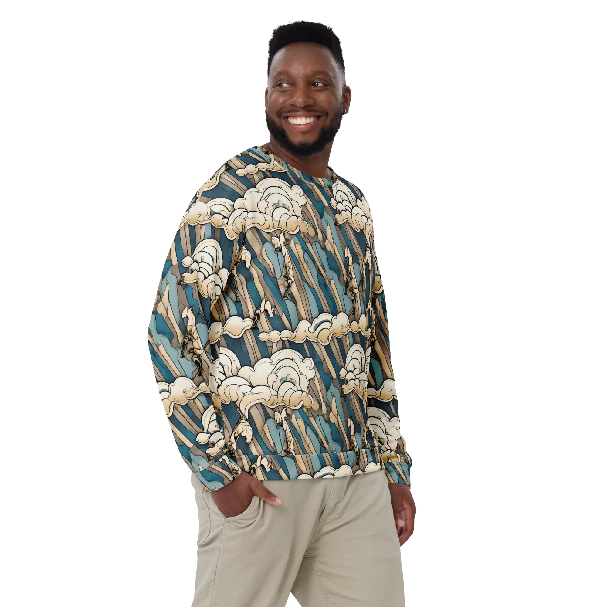 Art Nouveau Undertow on Sweatshirt — Front