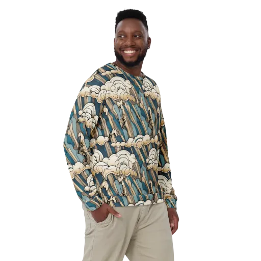 Art Nouveau Undertow on a Sweatshirt
